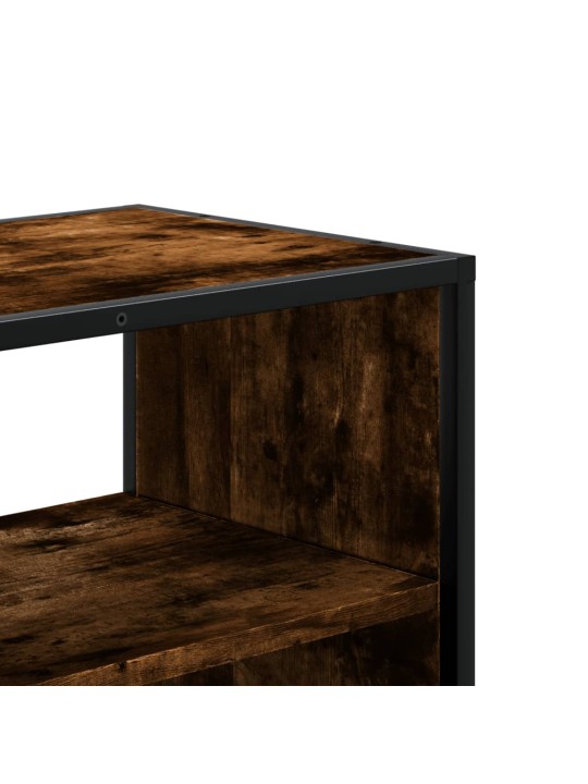 TV skříňka kouřový dub 100x31x39,5 cm kompozitní dřevo a kov