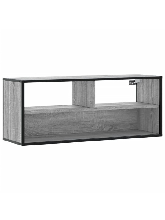 TV skříňka šedá sonoma 100x31x39,5 cm kompozitní dřevo a kov