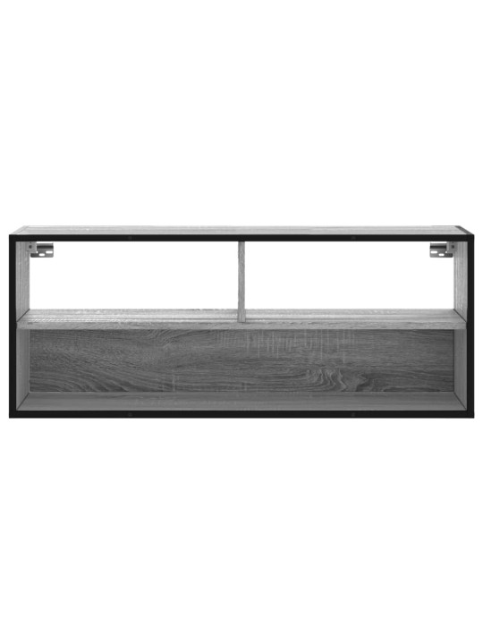 TV skříňka šedá sonoma 100x31x39,5 cm kompozitní dřevo a kov