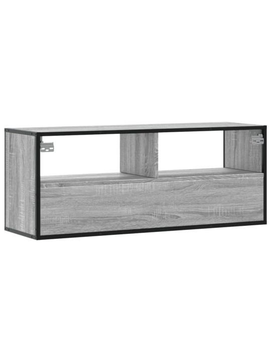 TV skříňka šedá sonoma 100x31x39,5 cm kompozitní dřevo a kov