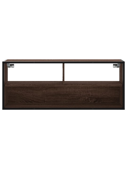 TV skříňka hnědý dub 100 x 31 x 39,5 cm kompozitní dřevo a kov
