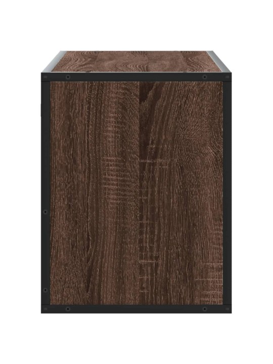 TV skříňka hnědý dub 100 x 31 x 39,5 cm kompozitní dřevo a kov