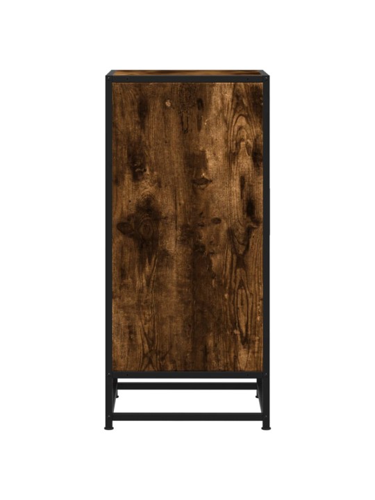 Příborník kouřový dub 35,5 x 35 x 76 cm kompozitní dřevo a kov
