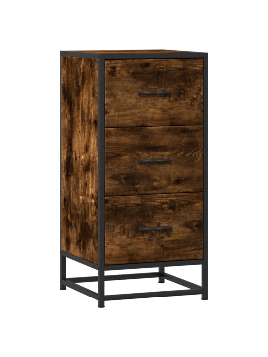 Příborník kouřový dub 35,5 x 35 x 76 cm kompozitní dřevo a kov