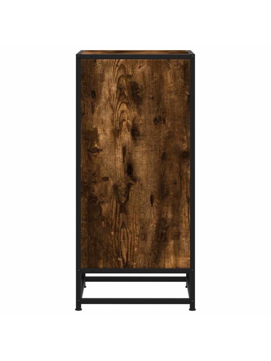 Příborník kouřový dub 35,5 x 35 x 76 cm kompozitní dřevo a kov