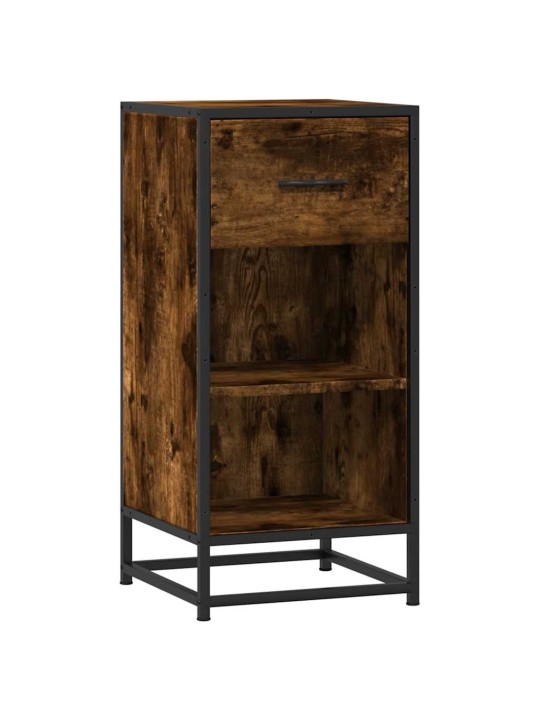 Příborník kouřový dub 35,5 x 35 x 76 cm kompozitní dřevo a kov