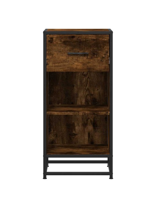 Příborník kouřový dub 35,5 x 35 x 76 cm kompozitní dřevo a kov
