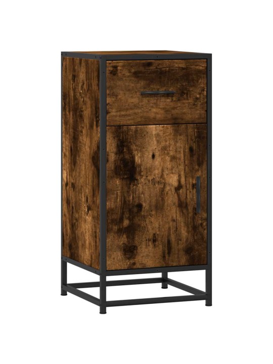Příborník kouřový dub 35,5 x 35 x 76 cm kompozitní dřevo a kov