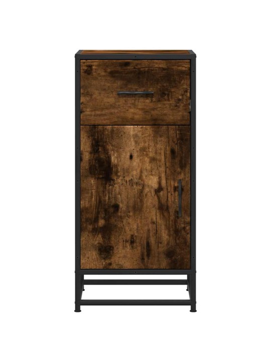 Příborník kouřový dub 35,5 x 35 x 76 cm kompozitní dřevo a kov