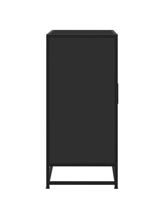 Příborník černý 68 x 35 x 76 cm kompozitní dřevo a kov