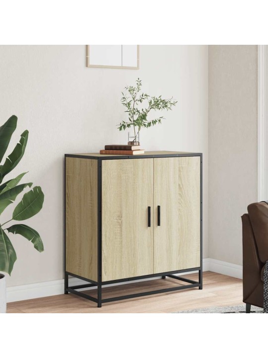Příborník dub sonoma 68 x 35 x 76 cm kompozitní dřevo a kov