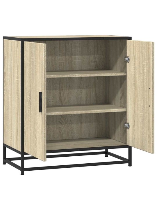 Příborník dub sonoma 68 x 35 x 76 cm kompozitní dřevo a kov