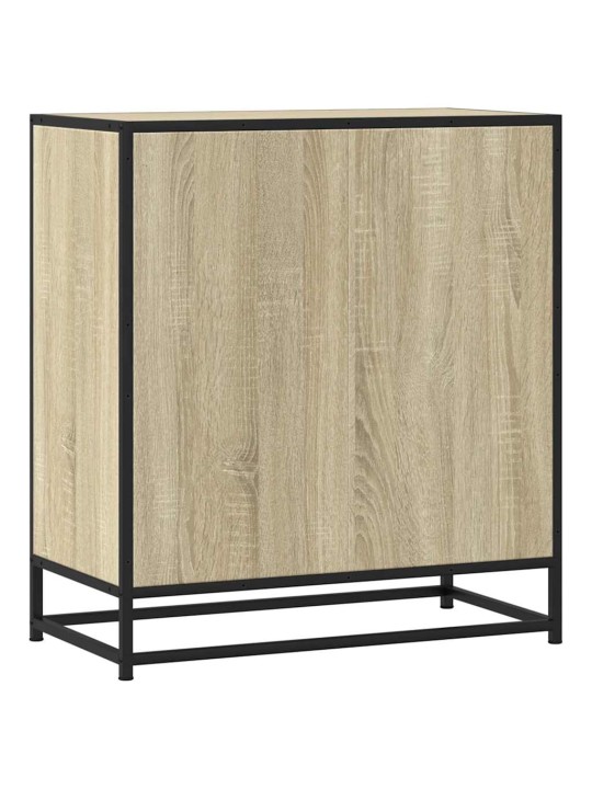 Příborník dub sonoma 68 x 35 x 76 cm kompozitní dřevo a kov