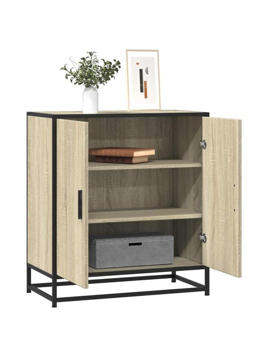 Příborník dub sonoma 68 x 35 x 76 cm kompozitní dřevo a kov