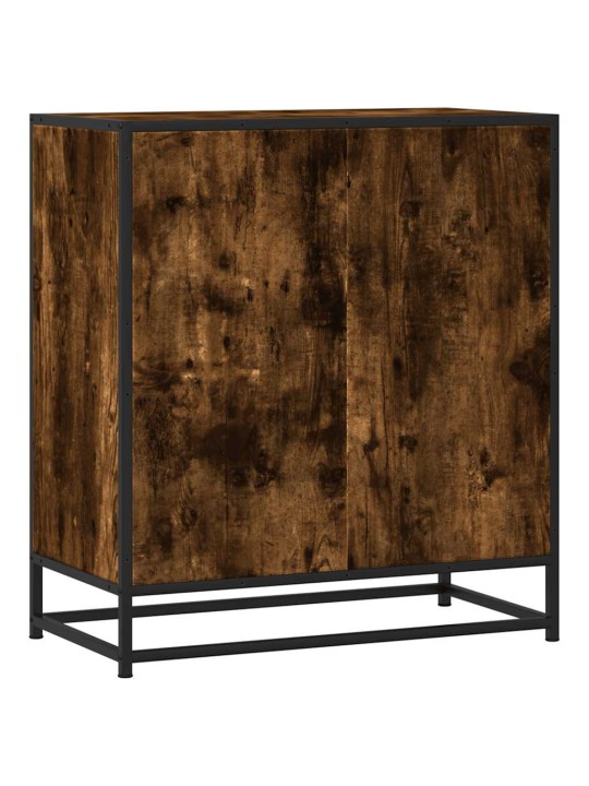 Příborník kouřový dub 68 x 35 x 76 cm kompozitní dřevo a kov