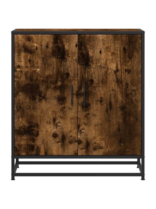 Příborník kouřový dub 68 x 35 x 76 cm kompozitní dřevo a kov