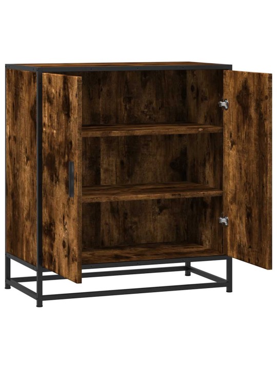 Příborník kouřový dub 68 x 35 x 76 cm kompozitní dřevo a kov