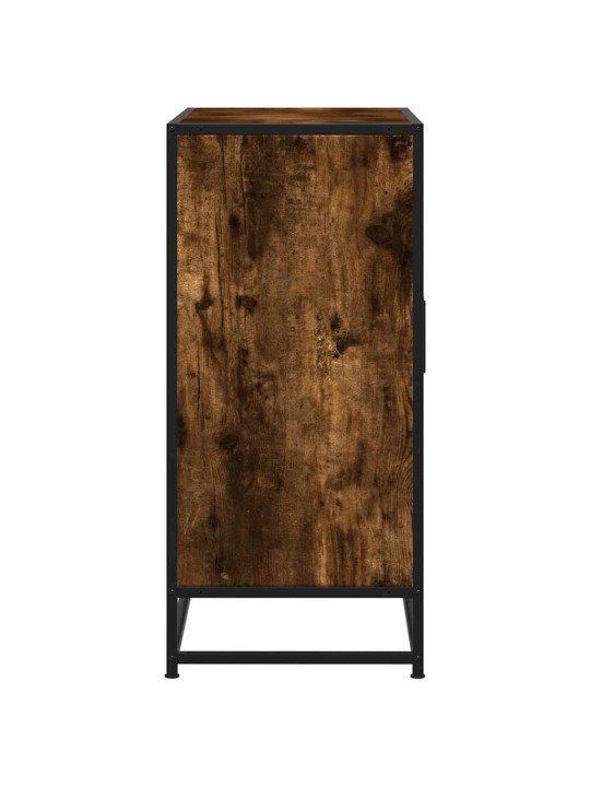 Příborník kouřový dub 68 x 35 x 76 cm kompozitní dřevo a kov