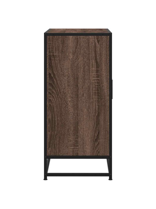 Příborník hnědý dub 68 x 35 x 76 cm kompozitní dřevo a kov