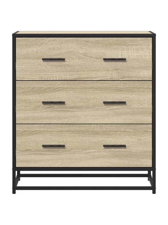 Příborník dub sonoma 68 x 35 x 76 cm kompozitní dřevo a kov