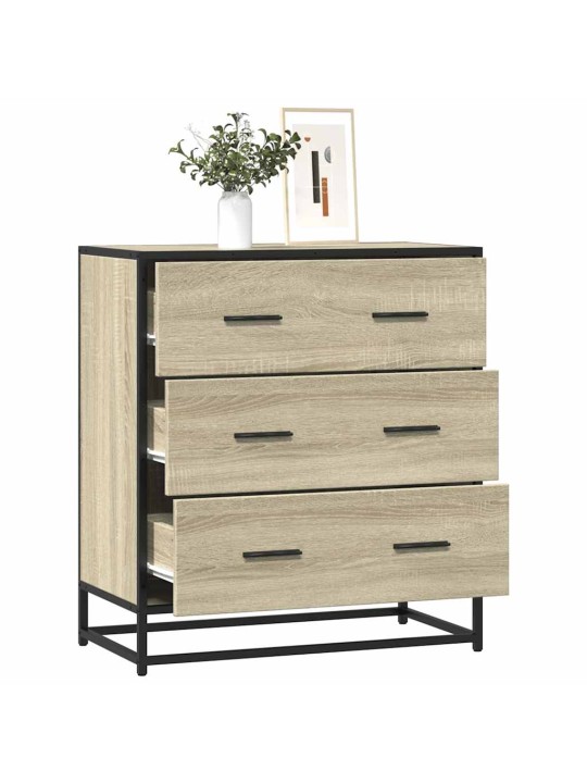 Příborník dub sonoma 68 x 35 x 76 cm kompozitní dřevo a kov