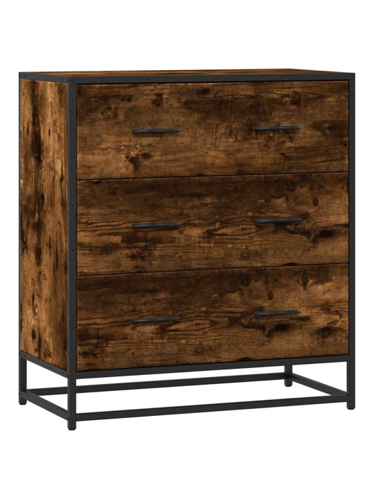 Příborník kouřový dub 68 x 35 x 76 cm kompozitní dřevo a kov