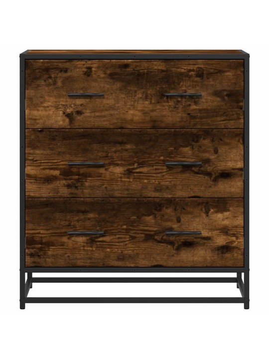 Příborník kouřový dub 68 x 35 x 76 cm kompozitní dřevo a kov
