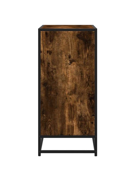 Příborník kouřový dub 68 x 35 x 76 cm kompozitní dřevo a kov