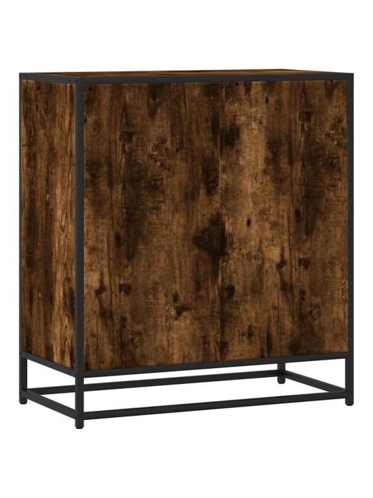 Příborník kouřový dub 68 x 35 x 76 cm kompozitní dřevo a kov