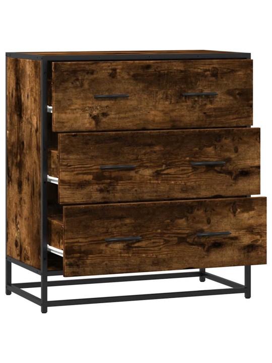 Příborník kouřový dub 68 x 35 x 76 cm kompozitní dřevo a kov