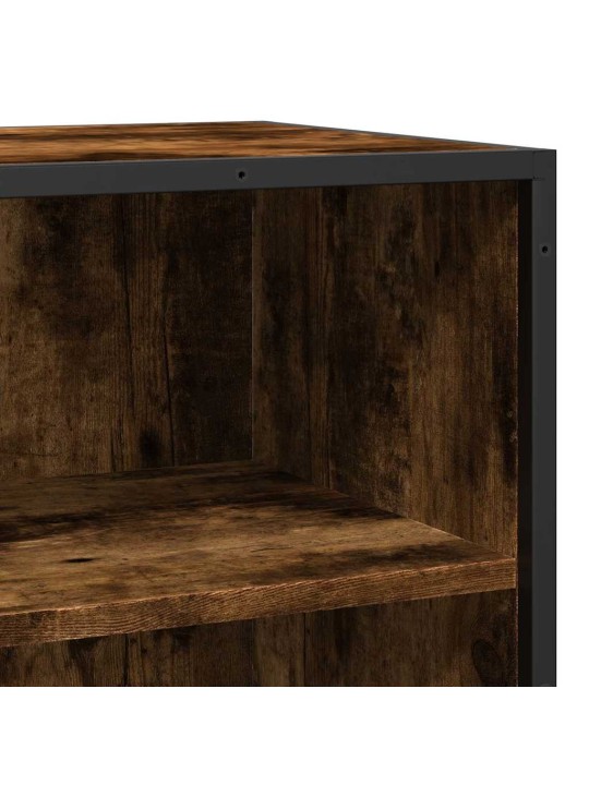 Příborník kouřový dub 68 x 35 x 76 cm kompozitní dřevo a kov