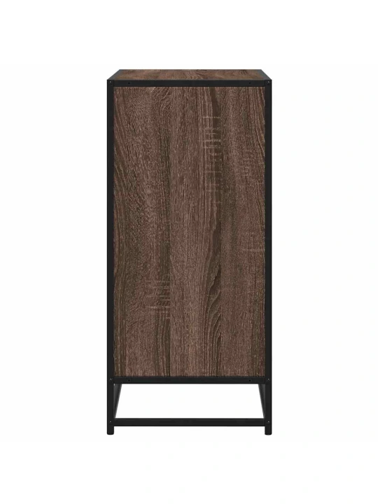 Příborník hnědý dub 68 x 35 x 76 cm kompozitní dřevo a kov