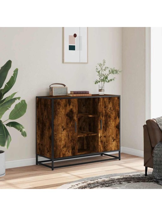 Příborník kouřový dub 92 x 35 x 76 cm kompozitní dřevo
