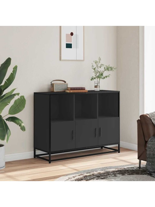 Příborník černý 100x35x76 cm kompozitní dřevo