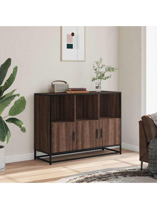 Příborník hnědý dub 100x35x76 cm kompozitní dřevo