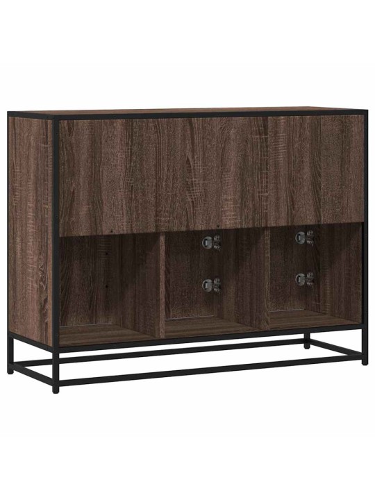 Příborník hnědý dub 100x35x76 cm kompozitní dřevo