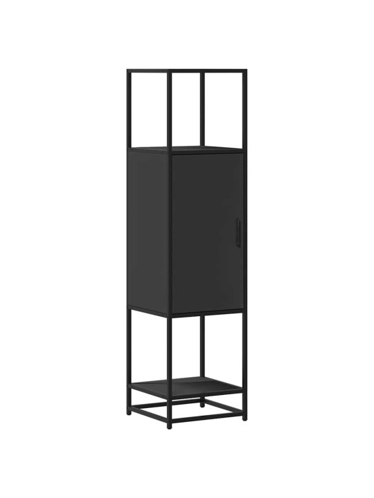 Skříň highboard černá 35,5x35x139 cm kompozitní dřevo a kov