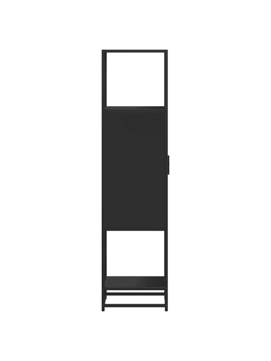 Skříň highboard černá 35,5x35x139 cm kompozitní dřevo a kov