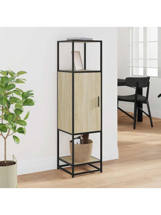 Skříň highboard dub sonoma 35,5x35x139 cm kompozit a kov