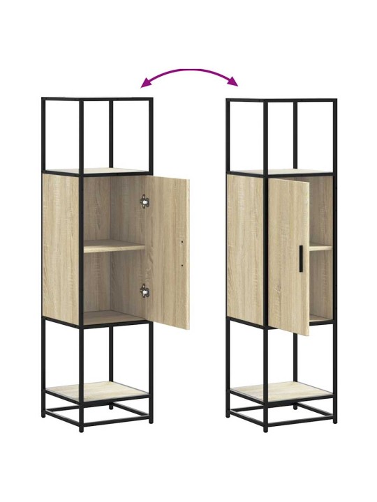 Skříň highboard dub sonoma 35,5x35x139 cm kompozit a kov