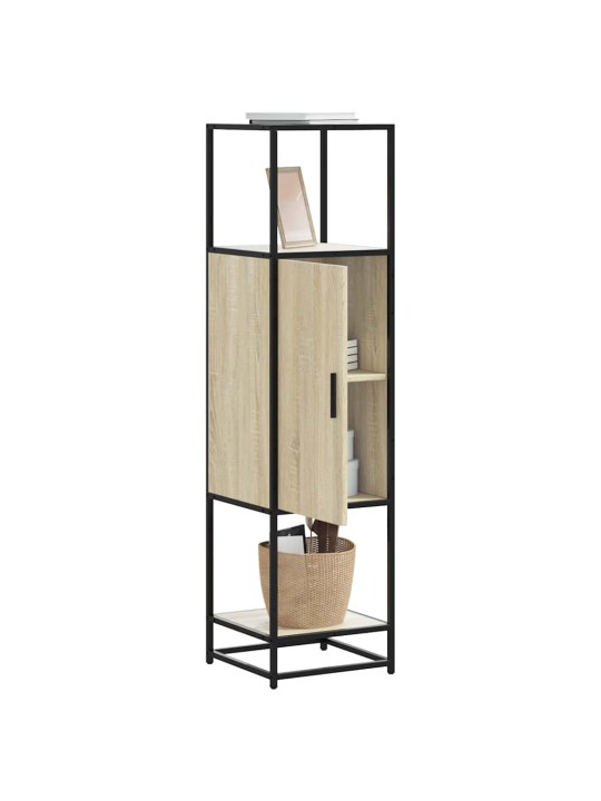 Skříň highboard dub sonoma 35,5x35x139 cm kompozit a kov
