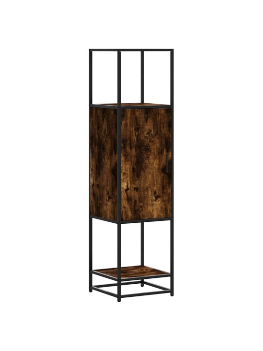 Skříň highboard kouřový dub 35,5x35x139 cm kompozit a kov