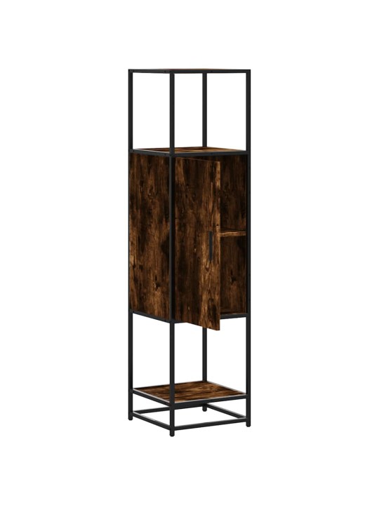 Skříň highboard kouřový dub 35,5x35x139 cm kompozit a kov