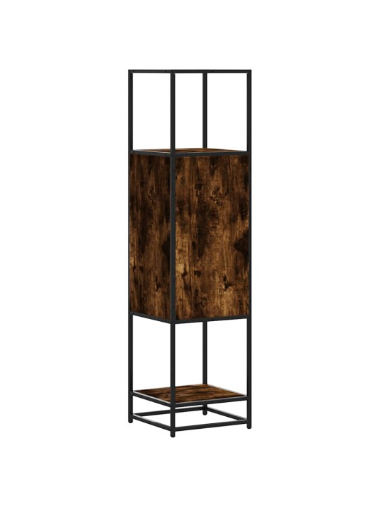 Skříň highboard kouřový dub 35,5x35x139 cm kompozit a kov