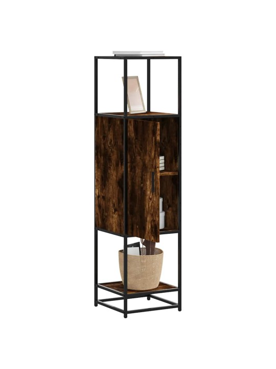 Skříň highboard kouřový dub 35,5x35x139 cm kompozit a kov