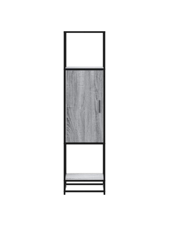 Skříň highboard šedá sonoma 35,5x35x139 cm kompozit a kov