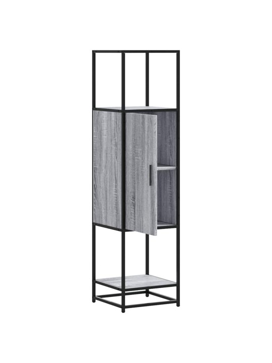 Skříň highboard šedá sonoma 35,5x35x139 cm kompozit a kov