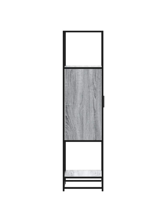 Skříň highboard šedá sonoma 35,5x35x139 cm kompozit a kov