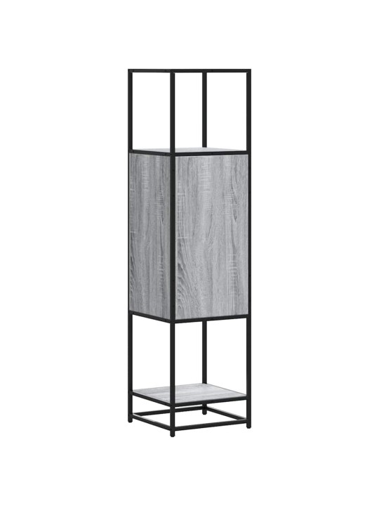 Skříň highboard šedá sonoma 35,5x35x139 cm kompozit a kov