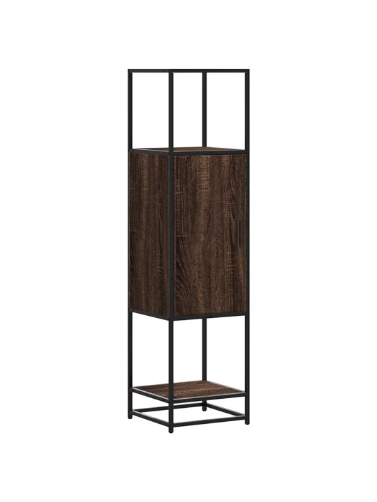 Skříň highboard hnědý dub 35,5x35x139 cm kompozit a kov